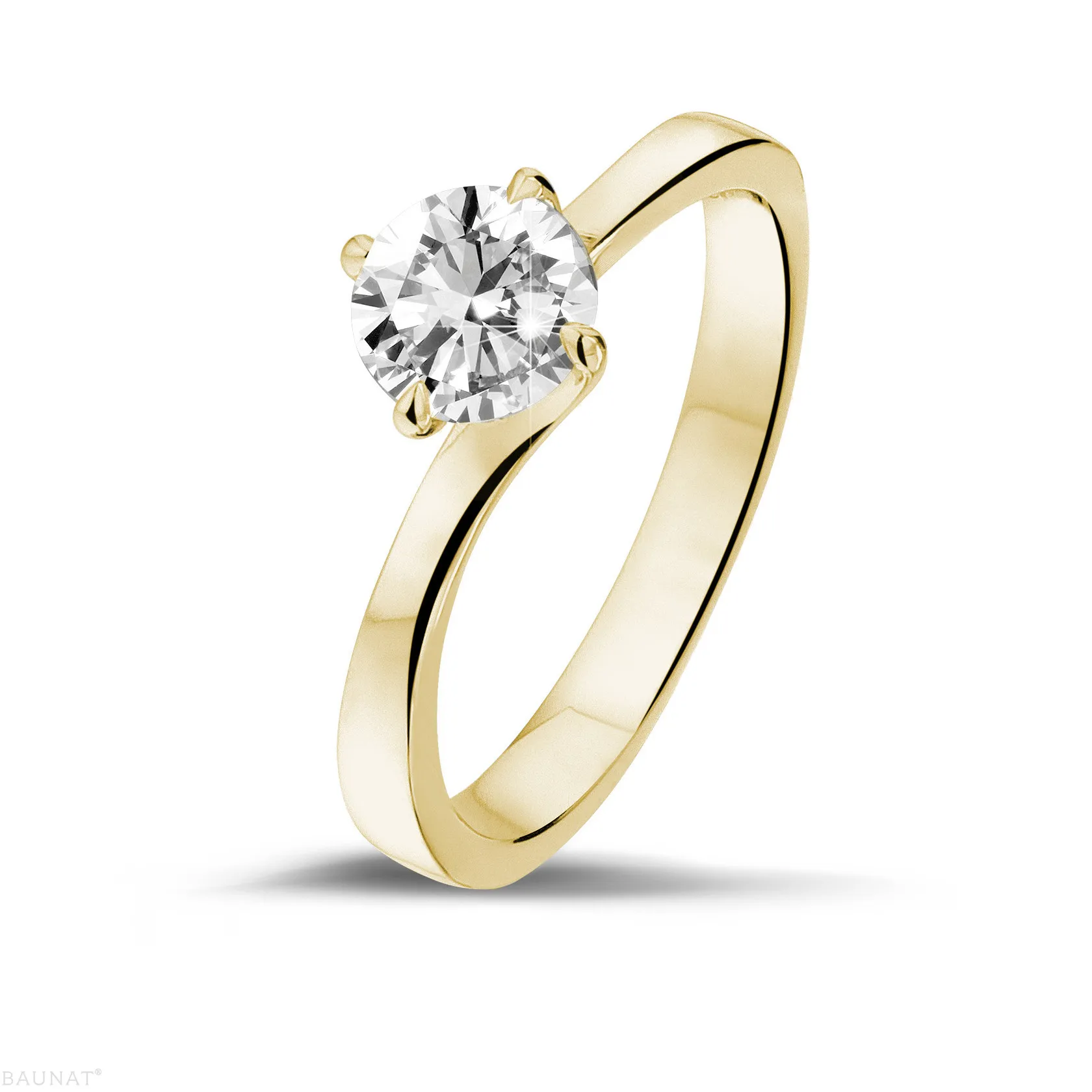 0.70 quilates anillo solitario diamante en oro amarillo 