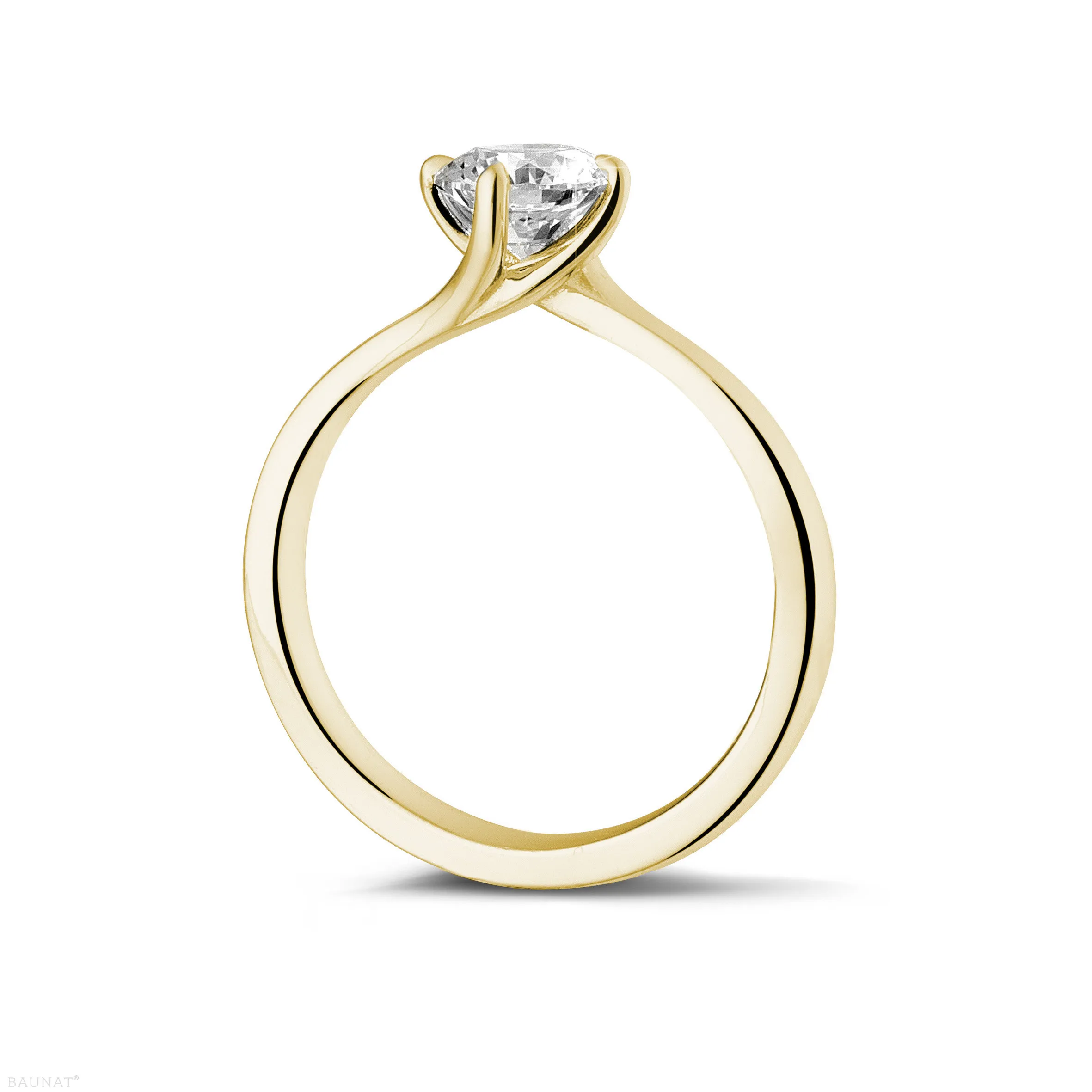 0.70 quilates anillo solitario diamante en oro amarillo 