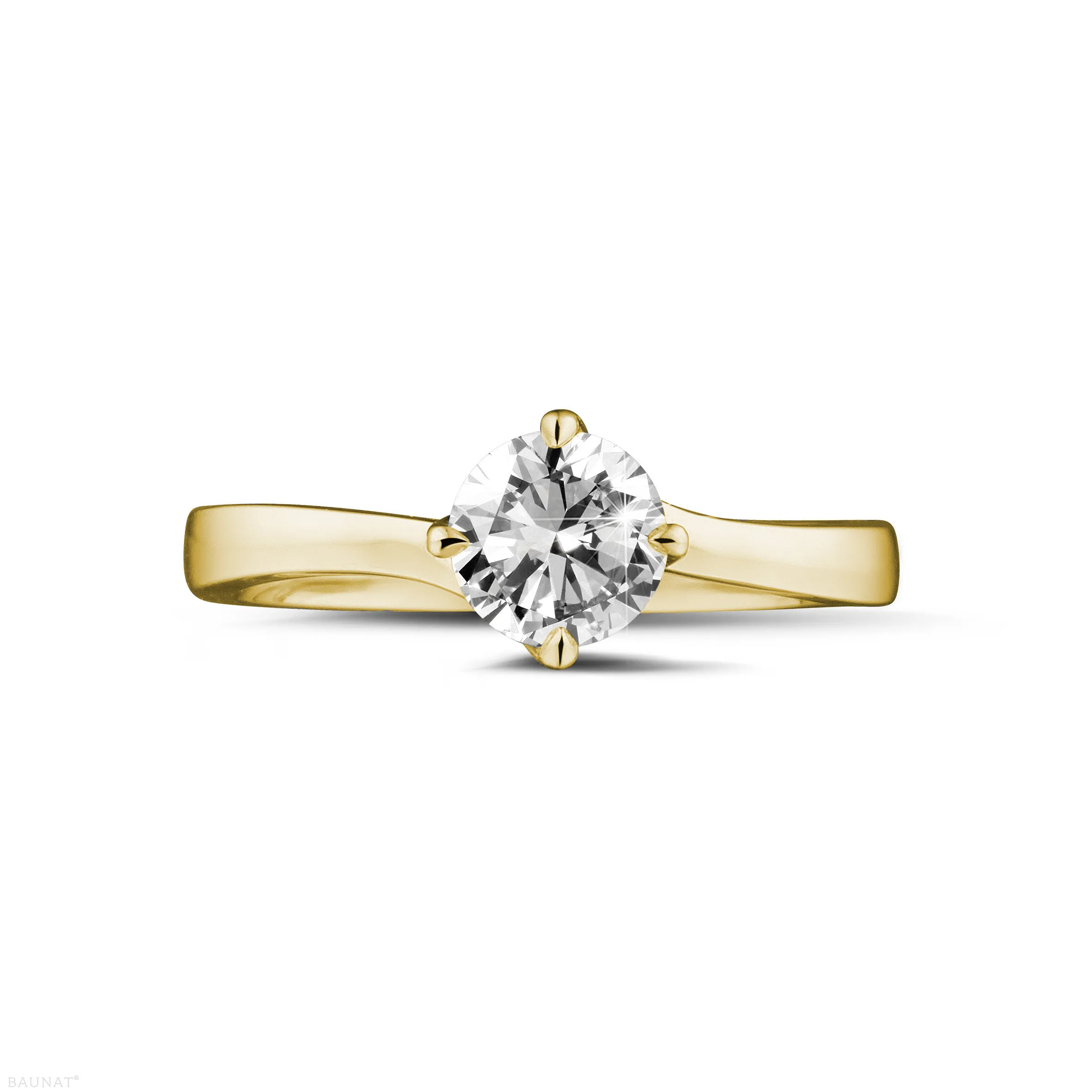 0.70 quilates anillo solitario diamante en oro amarillo 