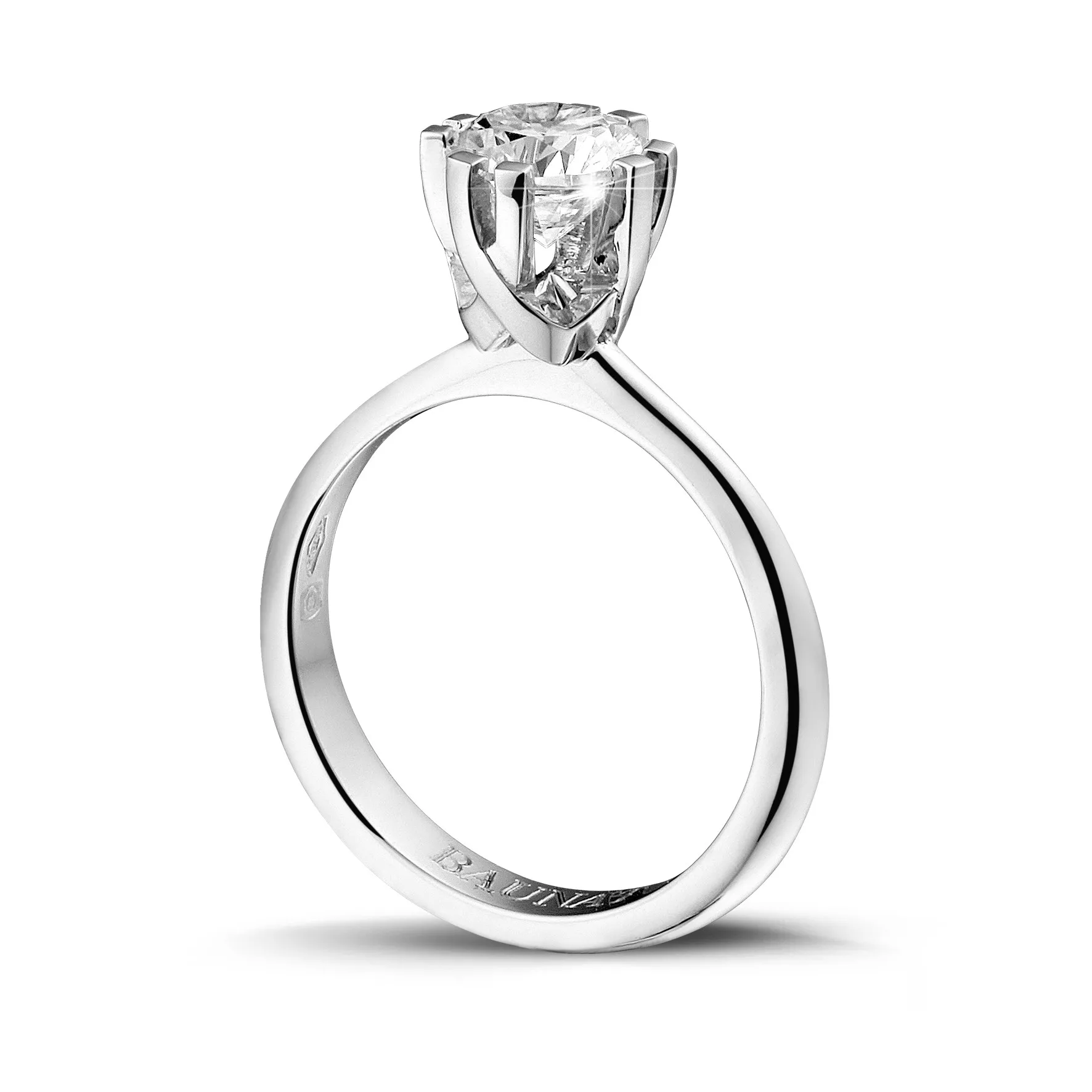 1.25 quilates anillo solitario diamante diseño en oro blanco con ocho garras 
