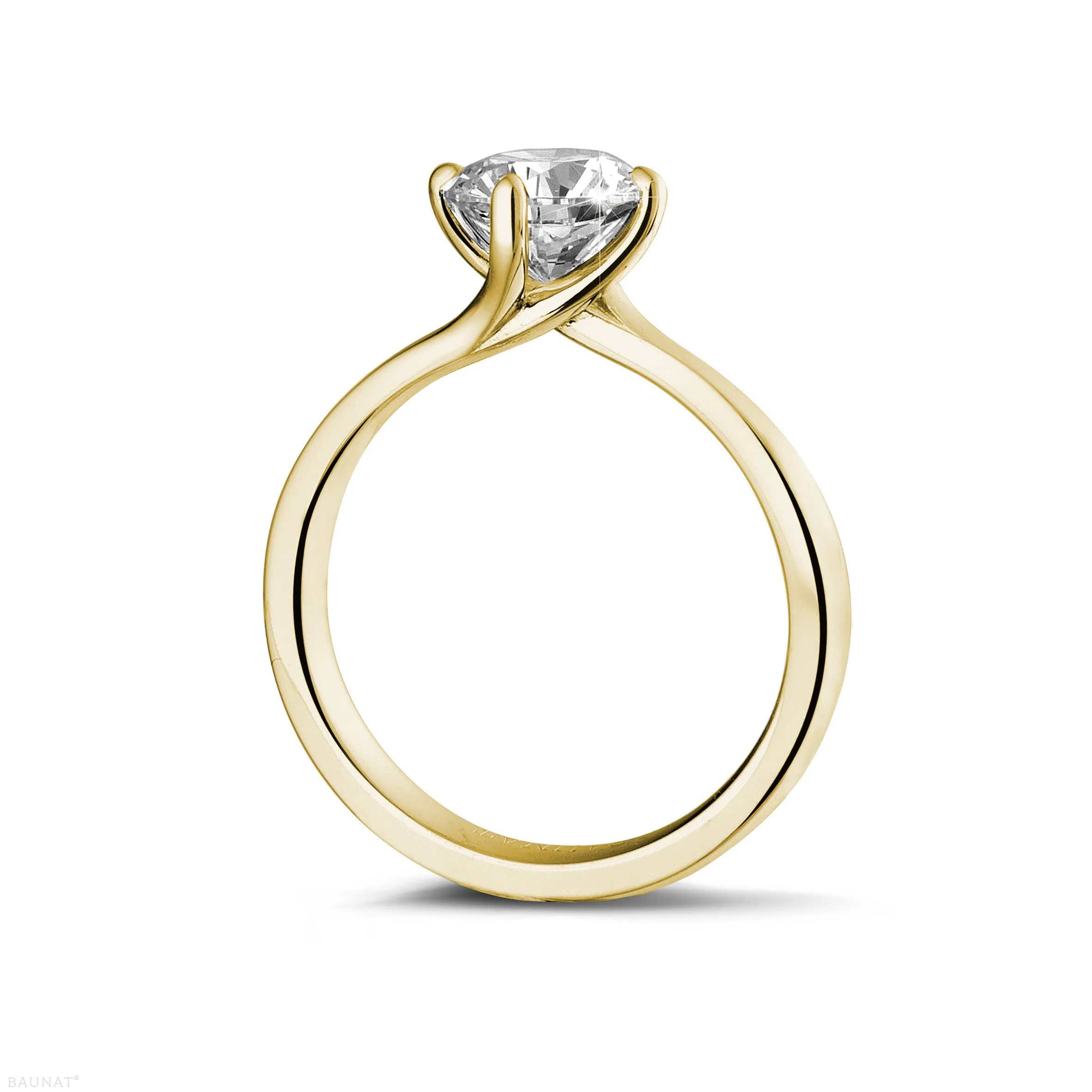 1.25 quilates anillo solitario diamante en oro amarillo 