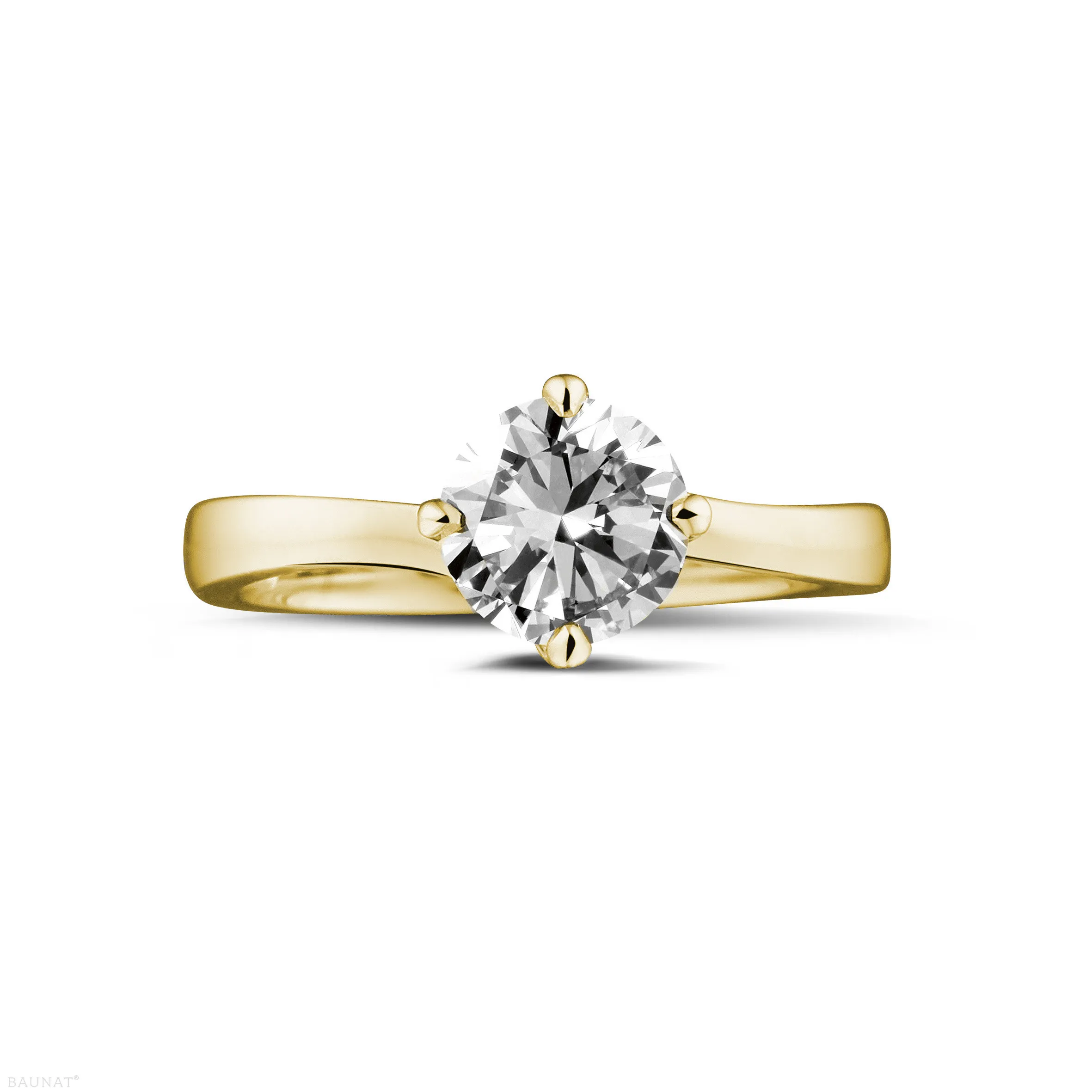 1.25 quilates anillo solitario diamante en oro amarillo 