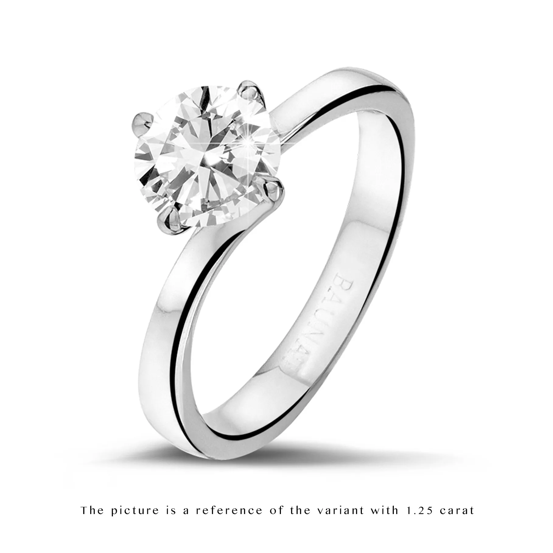 3.00 quilates anillo solitario diamante en platino 