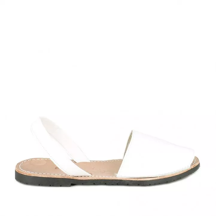 Abarcas Rotger blancas de piel para mujer