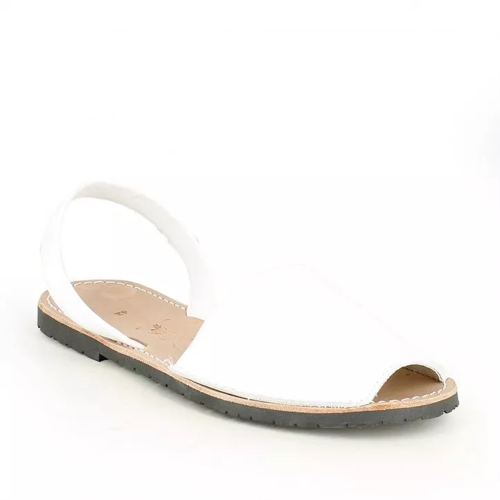 Abarcas Rotger blancas de piel para mujer