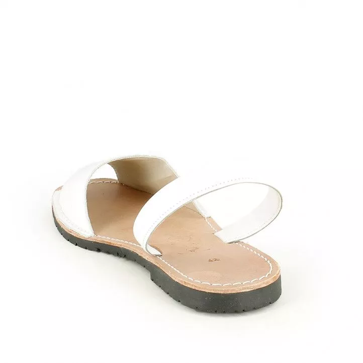 Abarcas Rotger blancas de piel para mujer