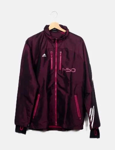 Adidas Impermeable morado diseño