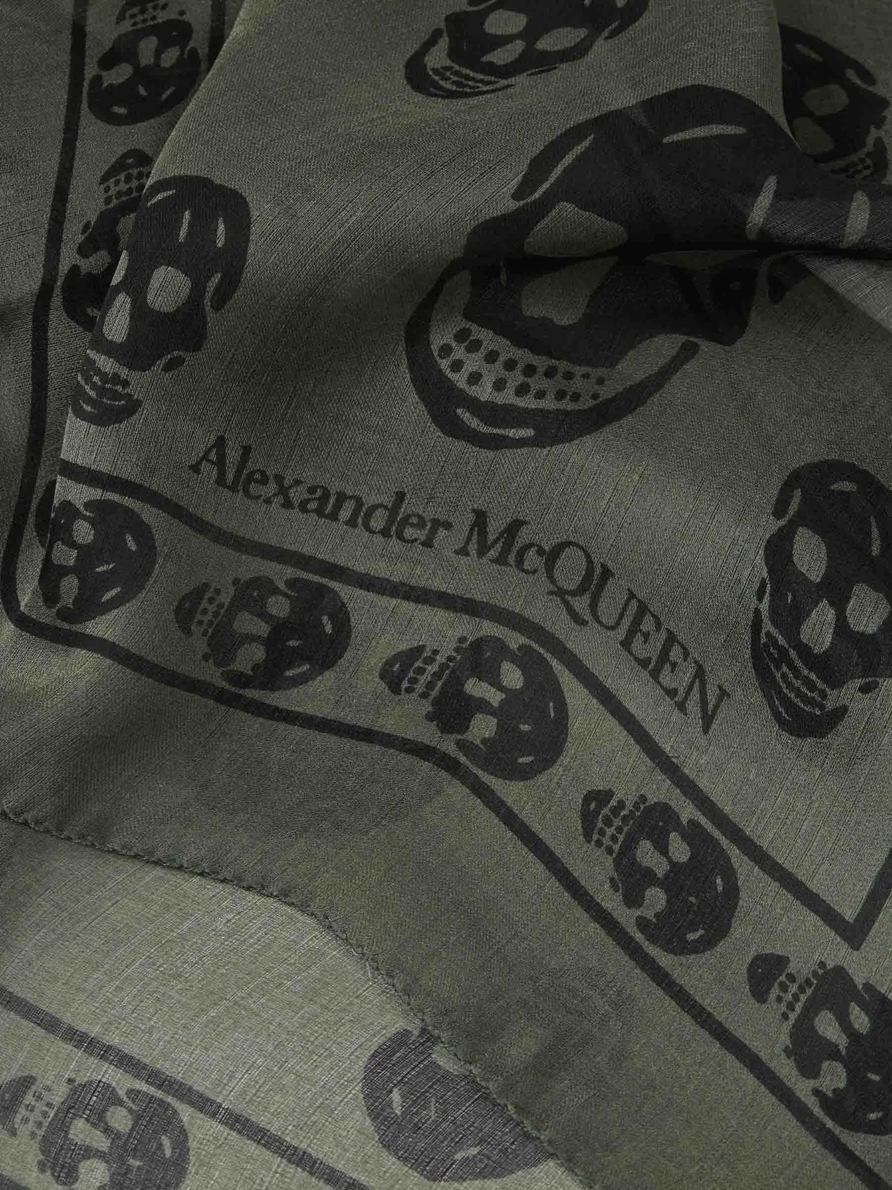 Alexander McQueen Pañuelo Classic Silk Blend Skull