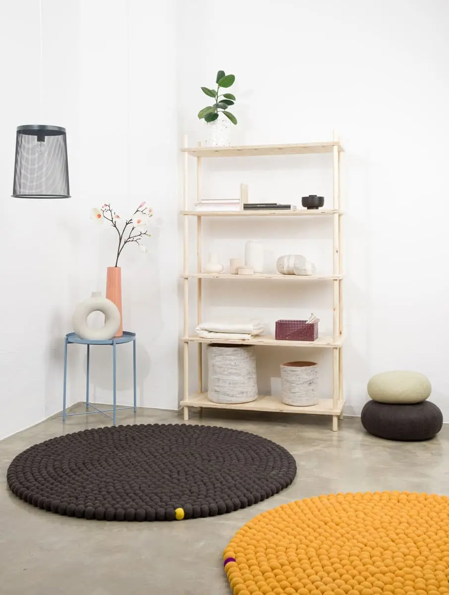 Alfombra circular con punto