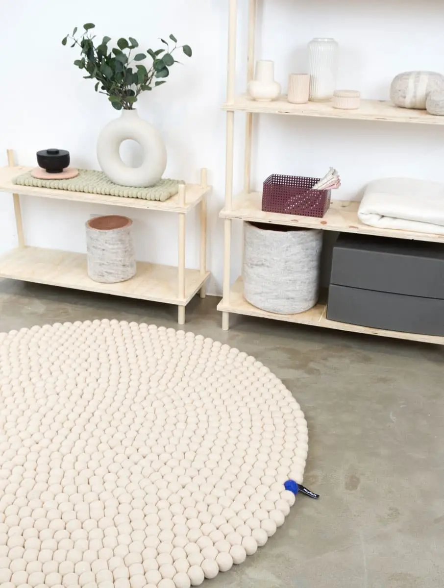 Alfombra circular con punto