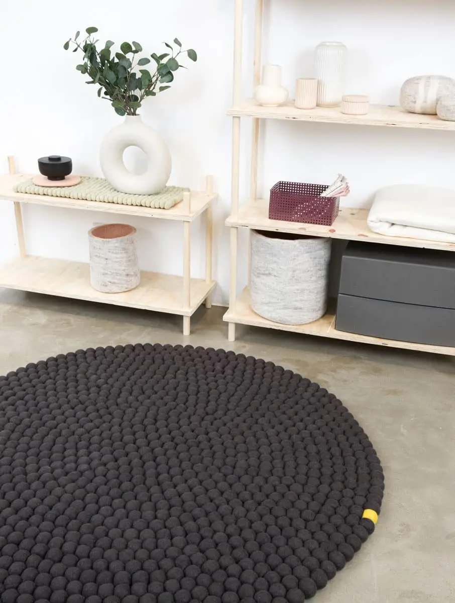 Alfombra circular con punto
