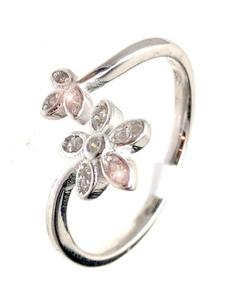 ANILLOS DE PLATA PARA MUJER JOYAS MINI CON FLORECITAS