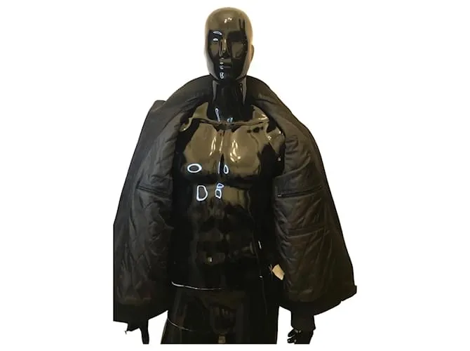 Autre Marque Chaqueta de cuero Marrón oscuro 