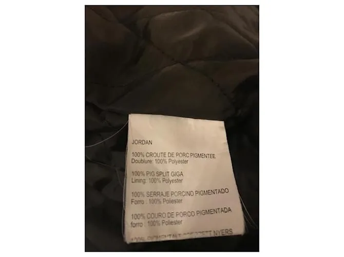 Autre Marque Chaqueta de cuero Marrón oscuro 