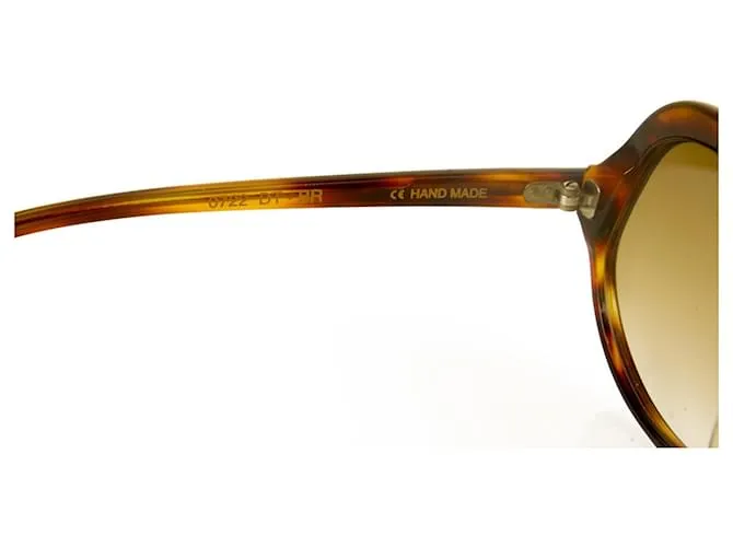 Autre Marque Cutler & Gross de Londres 0722 Gafas de sol hechas a mano en marrón tortuga con estuche Raro Castaño 
