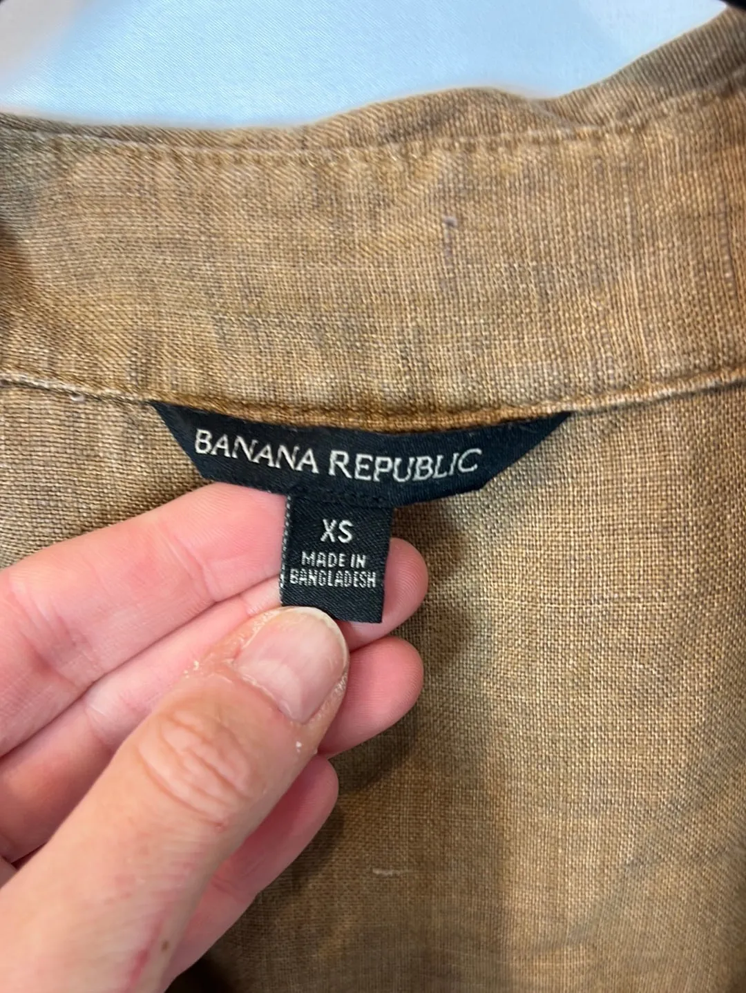 BANANA REPUBLIC. Vestido midi marrón marrón. T XS