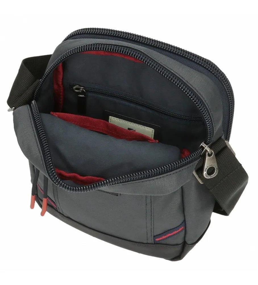 Bandolera Dos Compartimentos Pepe Jeans Hackney gris