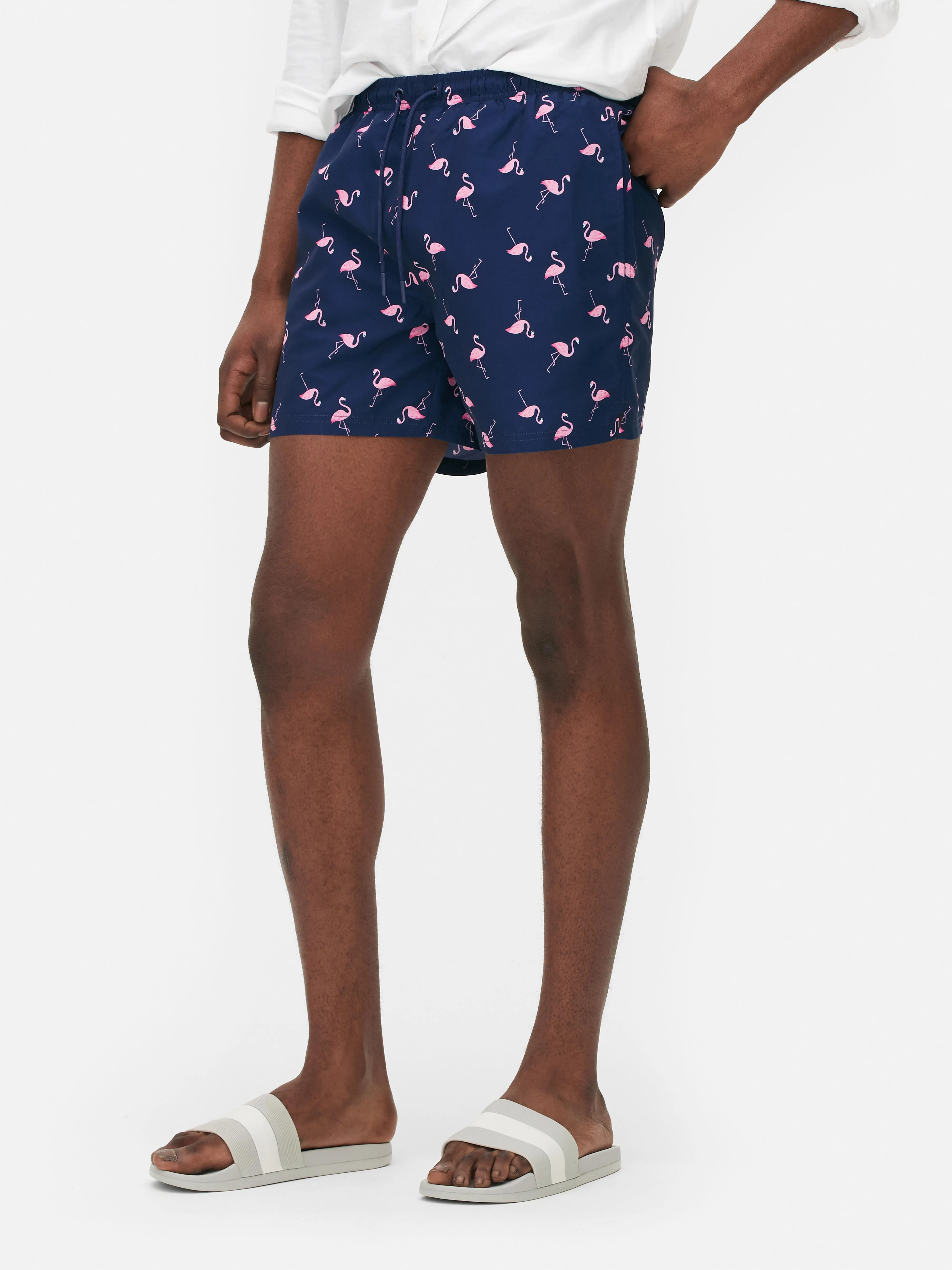 Bañador con estampado de flamencos