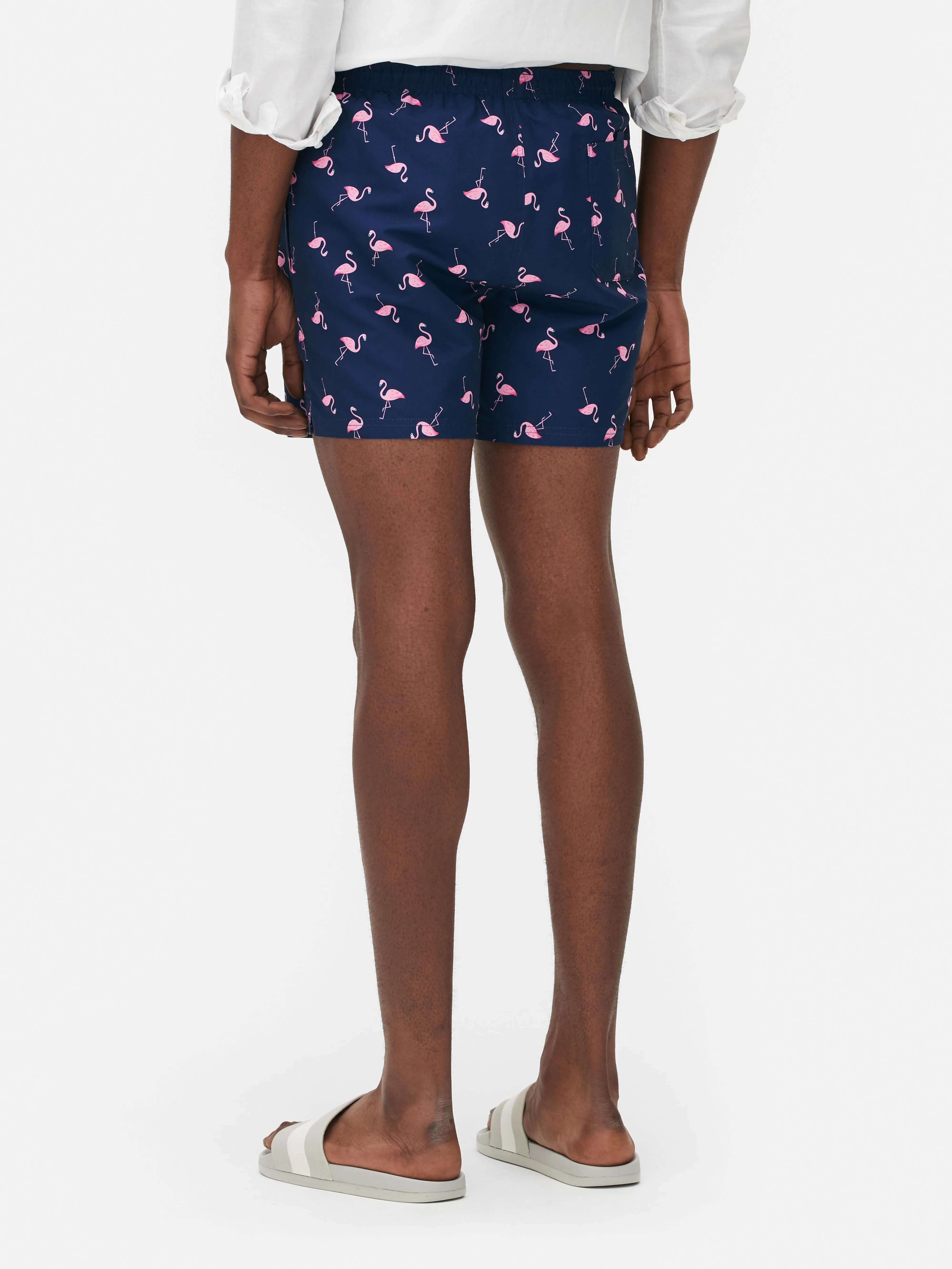 Bañador con estampado de flamencos