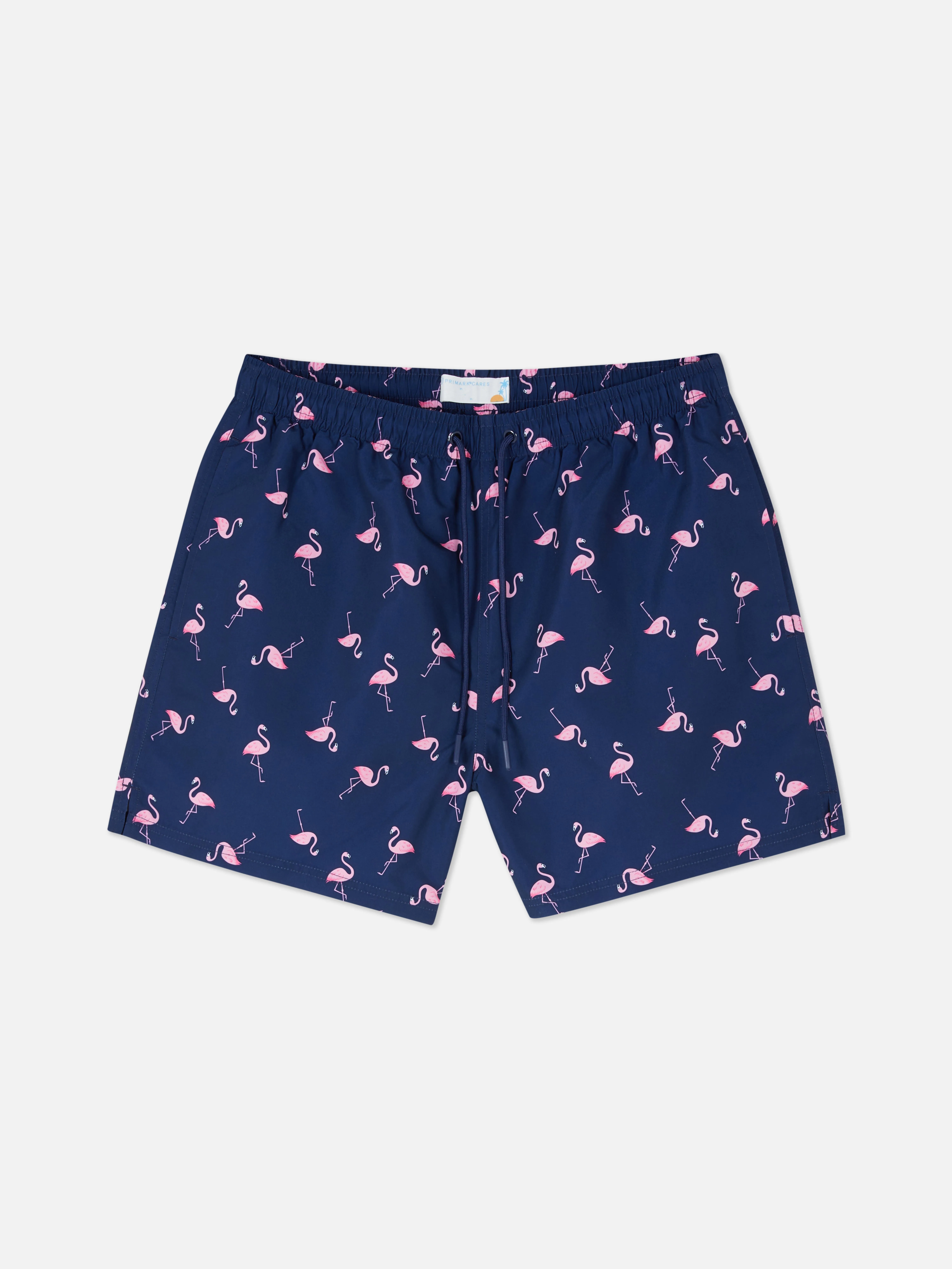 Bañador con estampado de flamencos