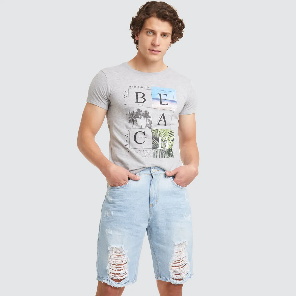 Bermuda Para Hombre Con Rotos