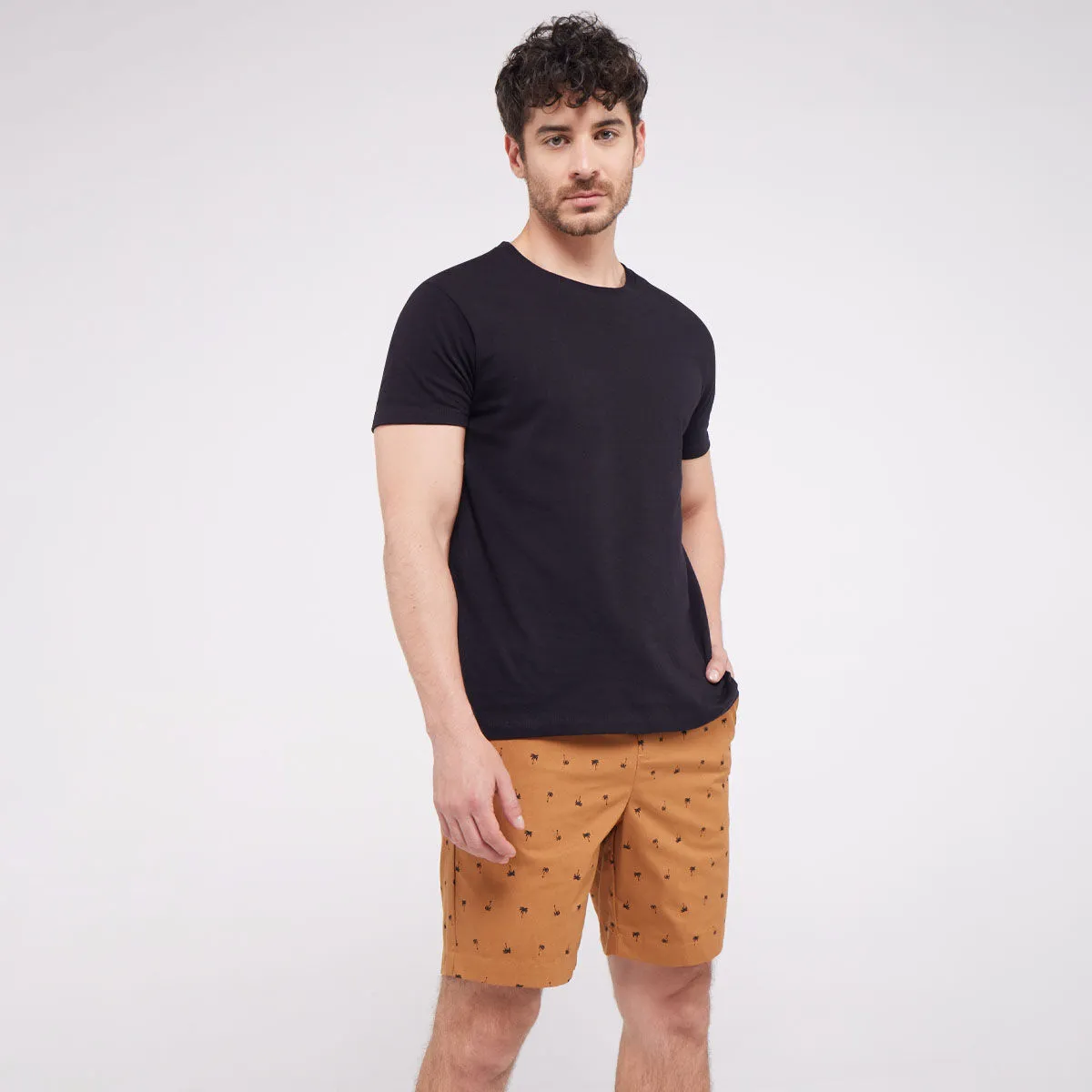 Bermuda Para Hombre Estampado Palmeras