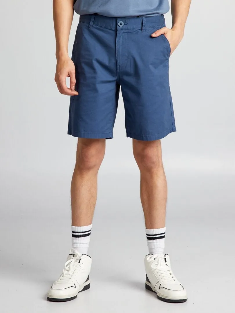 BERMUDAS TIPO CHINO DE SARGA  AZUL