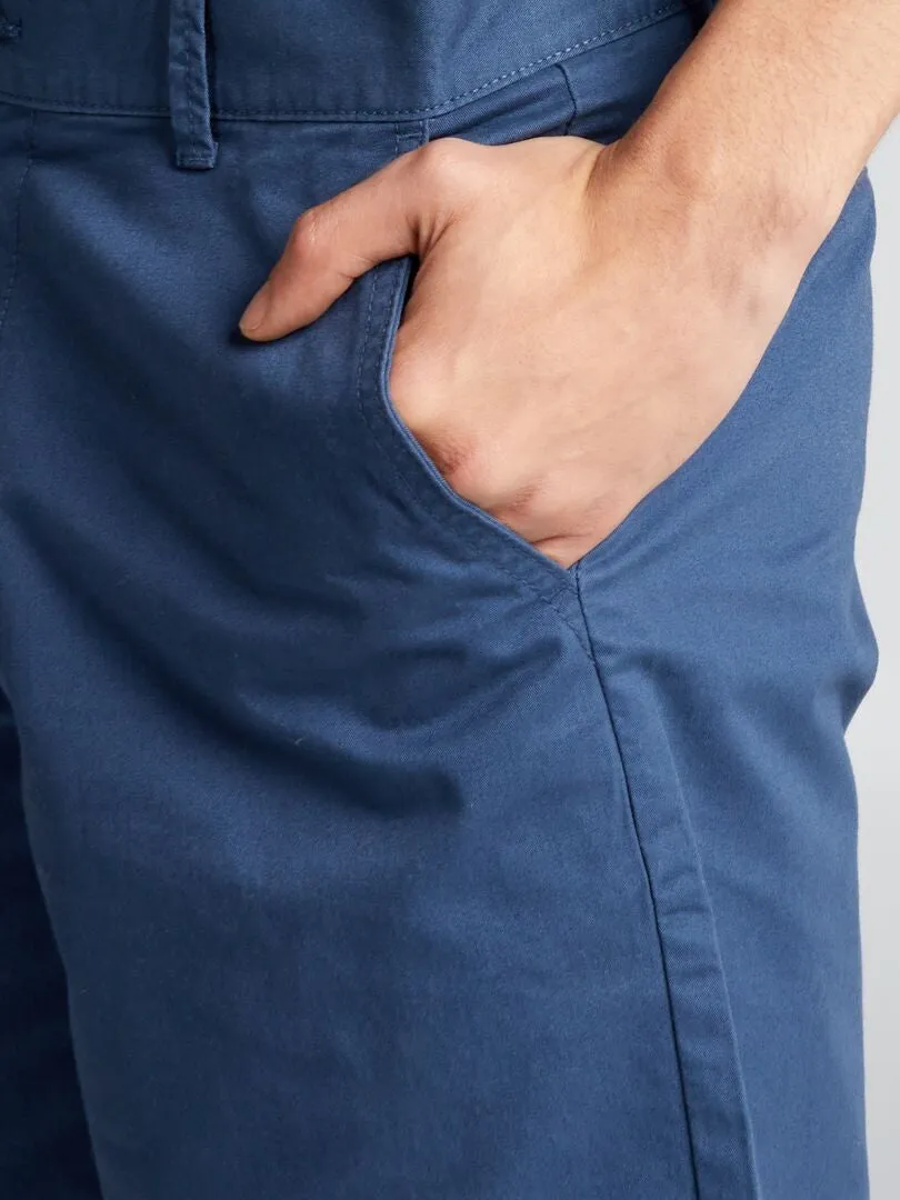 BERMUDAS TIPO CHINO DE SARGA  AZUL