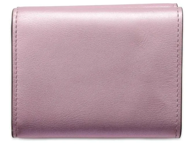 Billetera Fendi de tres pliegues en rosa 