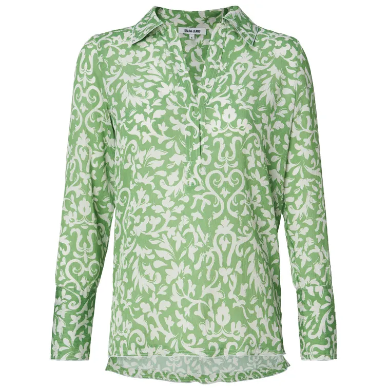 BLUSA CON ESTAMPADO BICOLOR MUJER SALSA