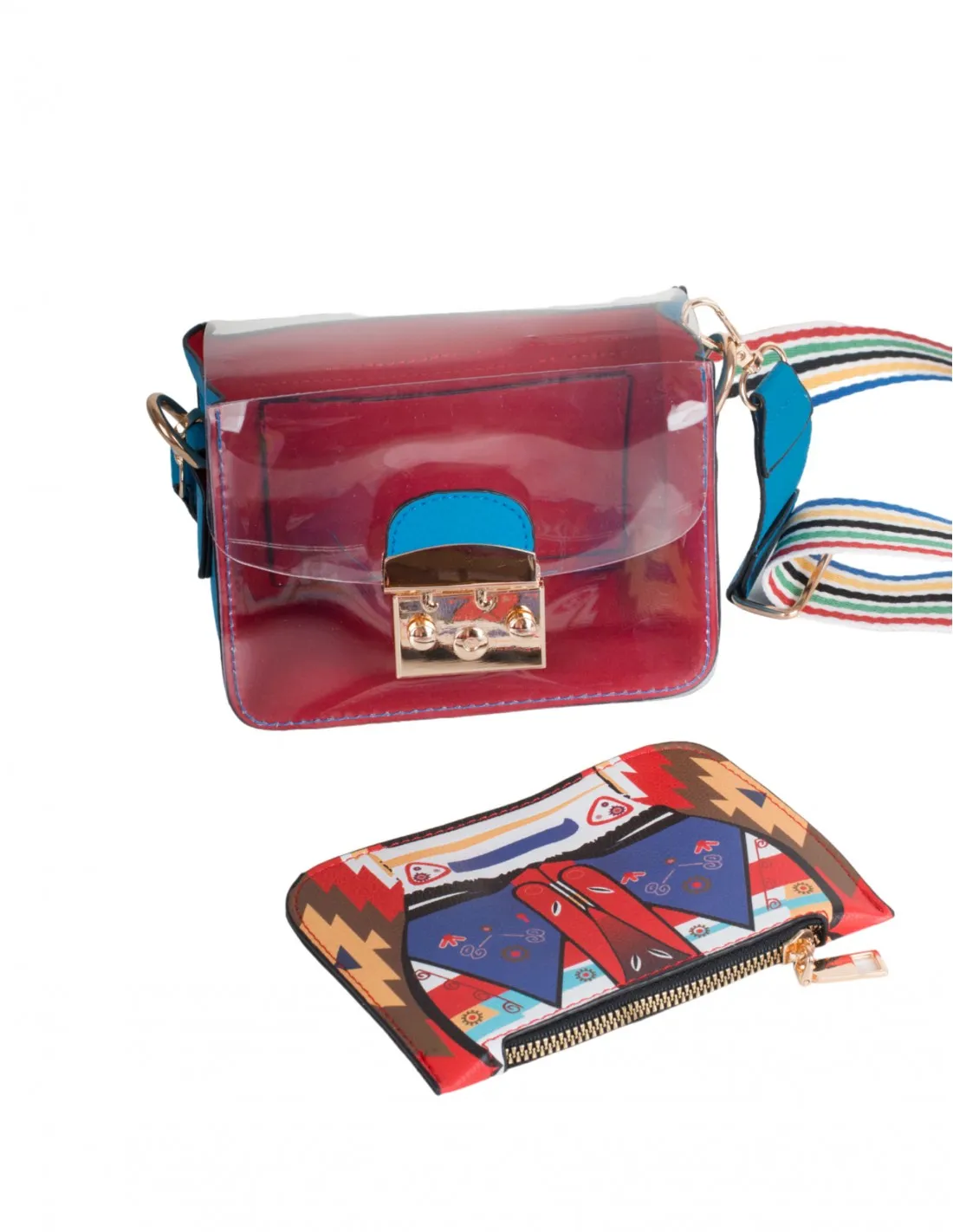 Bolso Bandolera Estampado Vinilo