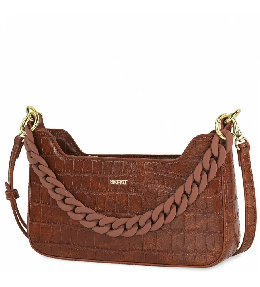 Bolso bandolera mujer SKPAT con 2 asas intercambiables  312478 color marron