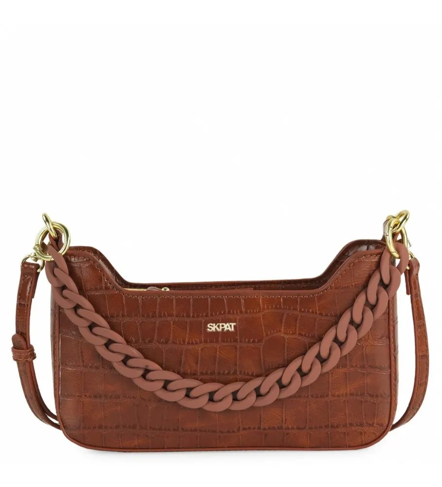 Bolso bandolera mujer SKPAT con 2 asas intercambiables  312478 color marron