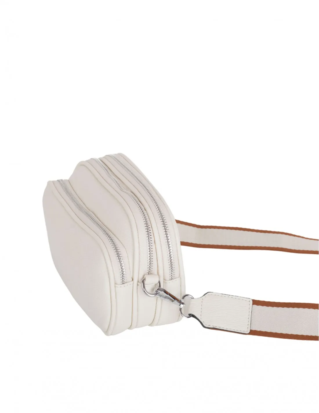 Bolso Bandolera Multibolsillos Beige