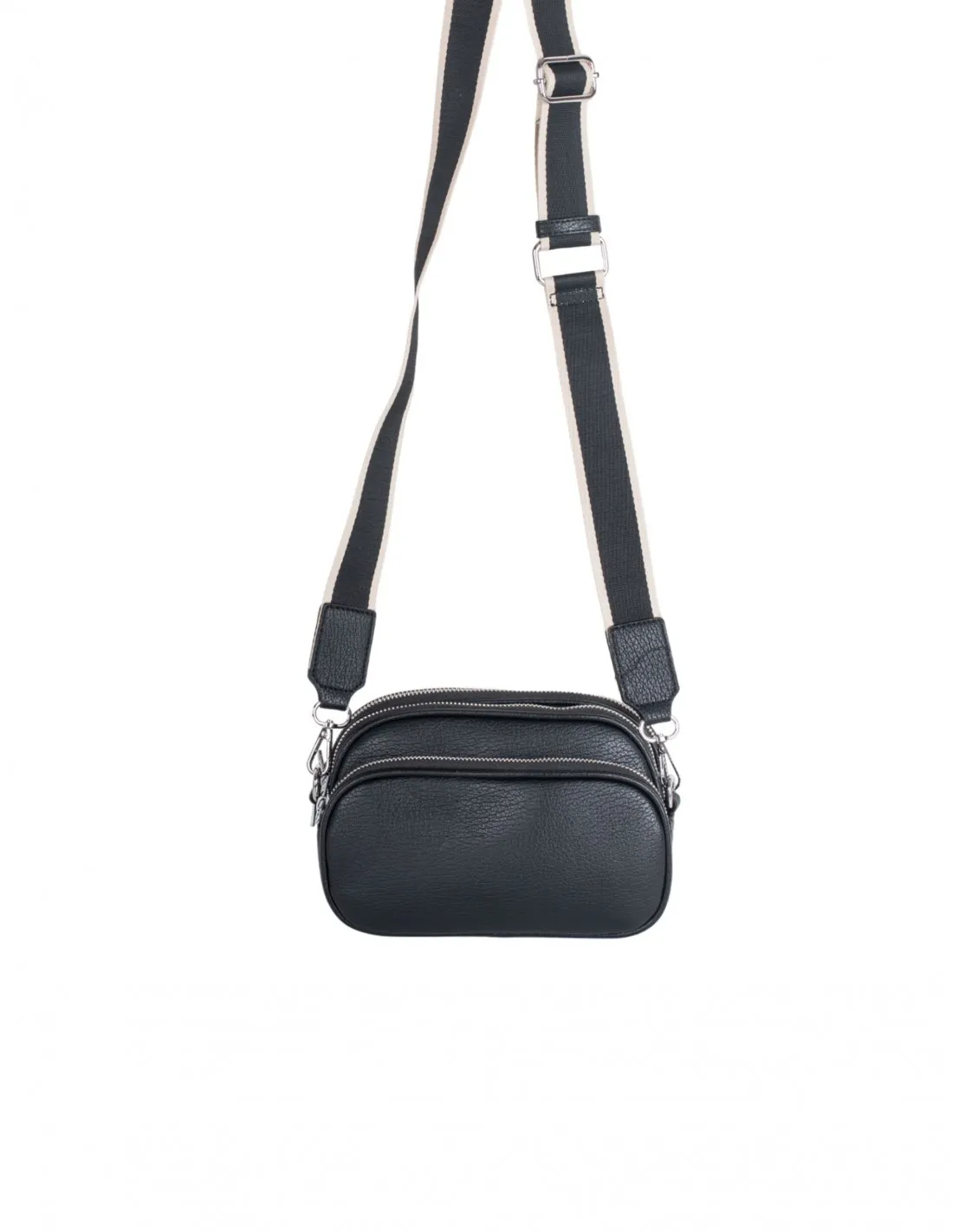 Bolso Bandolera Multibolsillos Negro