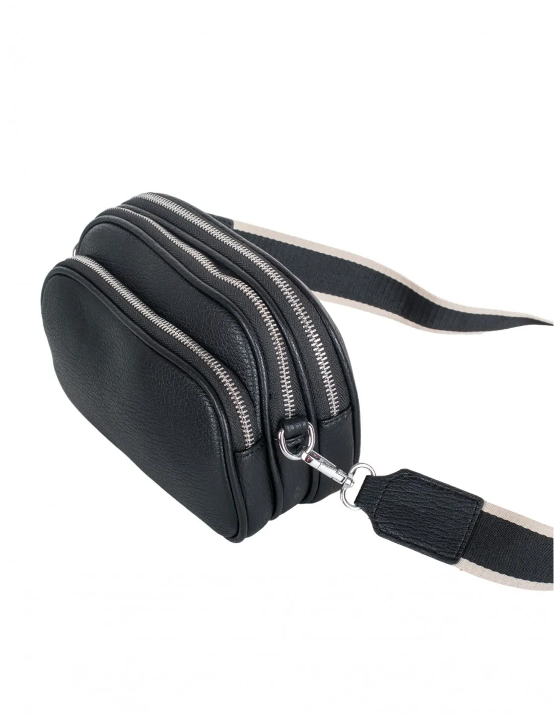 Bolso Bandolera Multibolsillos Negro
