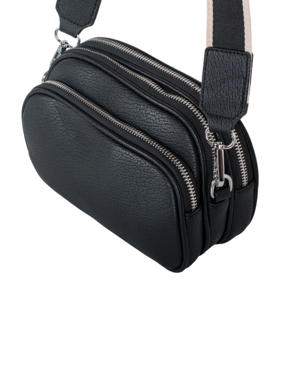 Bolso Bandolera Multibolsillos Negro