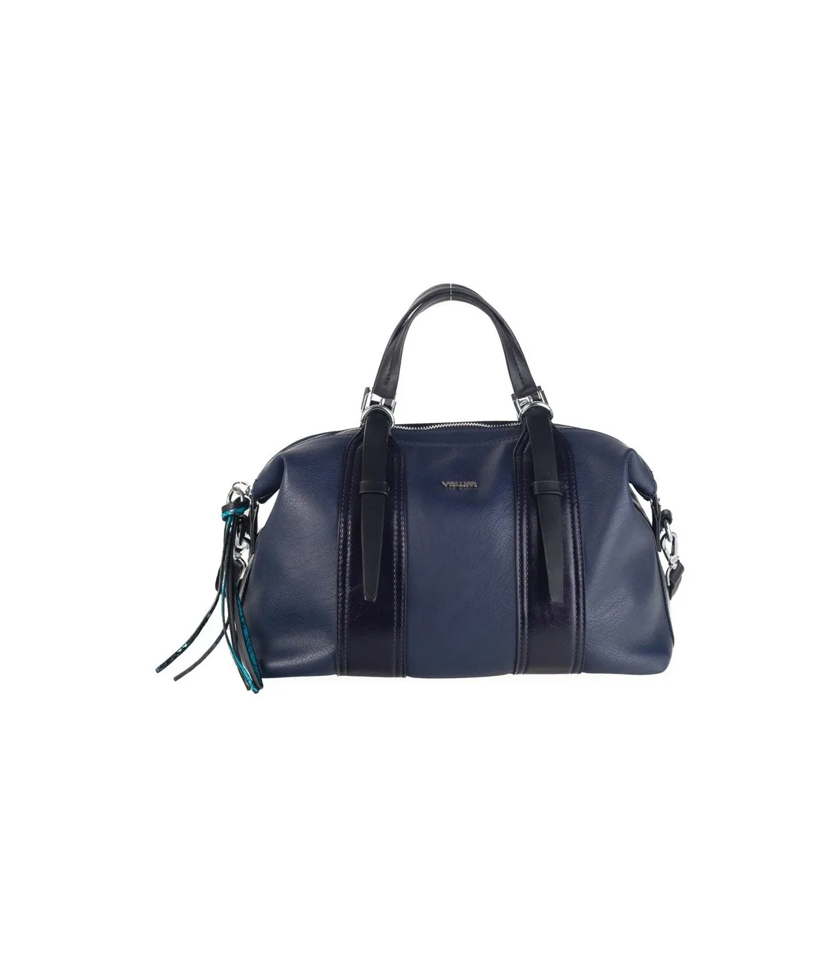 Bolso con dos asas en color azul marino