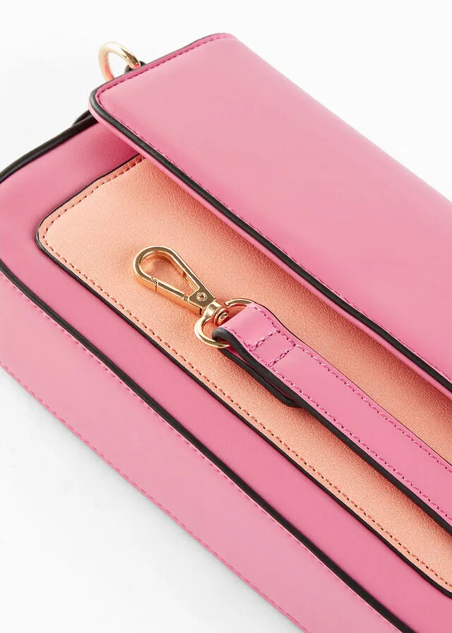 BOLSO DE MANO CON CORREA INTERCAMBIABLE ROSA FUERTENARANJA SUAVE