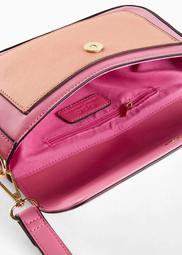 BOLSO DE MANO CON CORREA INTERCAMBIABLE ROSA FUERTENARANJA SUAVE