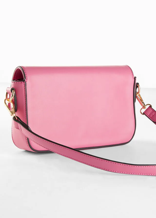 BOLSO DE MANO CON CORREA INTERCAMBIABLE ROSA FUERTENARANJA SUAVE