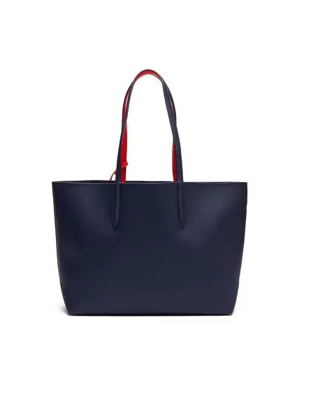 Bolso Lacoste Anna Reversible Marino Y Rojo Para Mujer