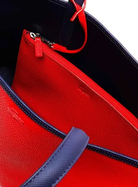 Bolso Lacoste Anna Reversible Marino Y Rojo Para Mujer