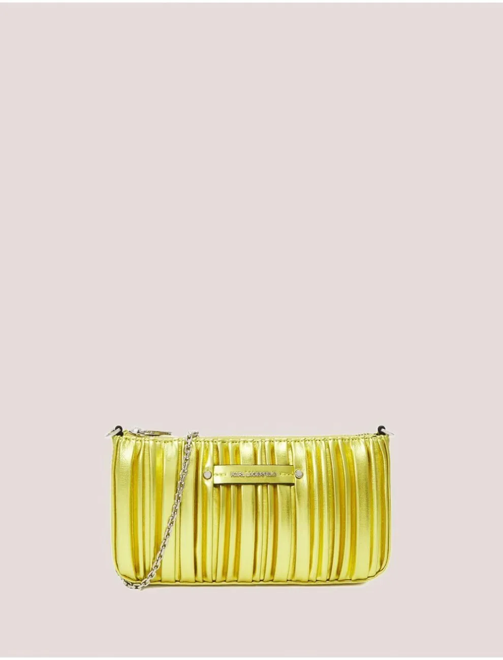 Bolso Mujer Karl Lagerfeld K/kushion Shoulder Pouch Metal Oro