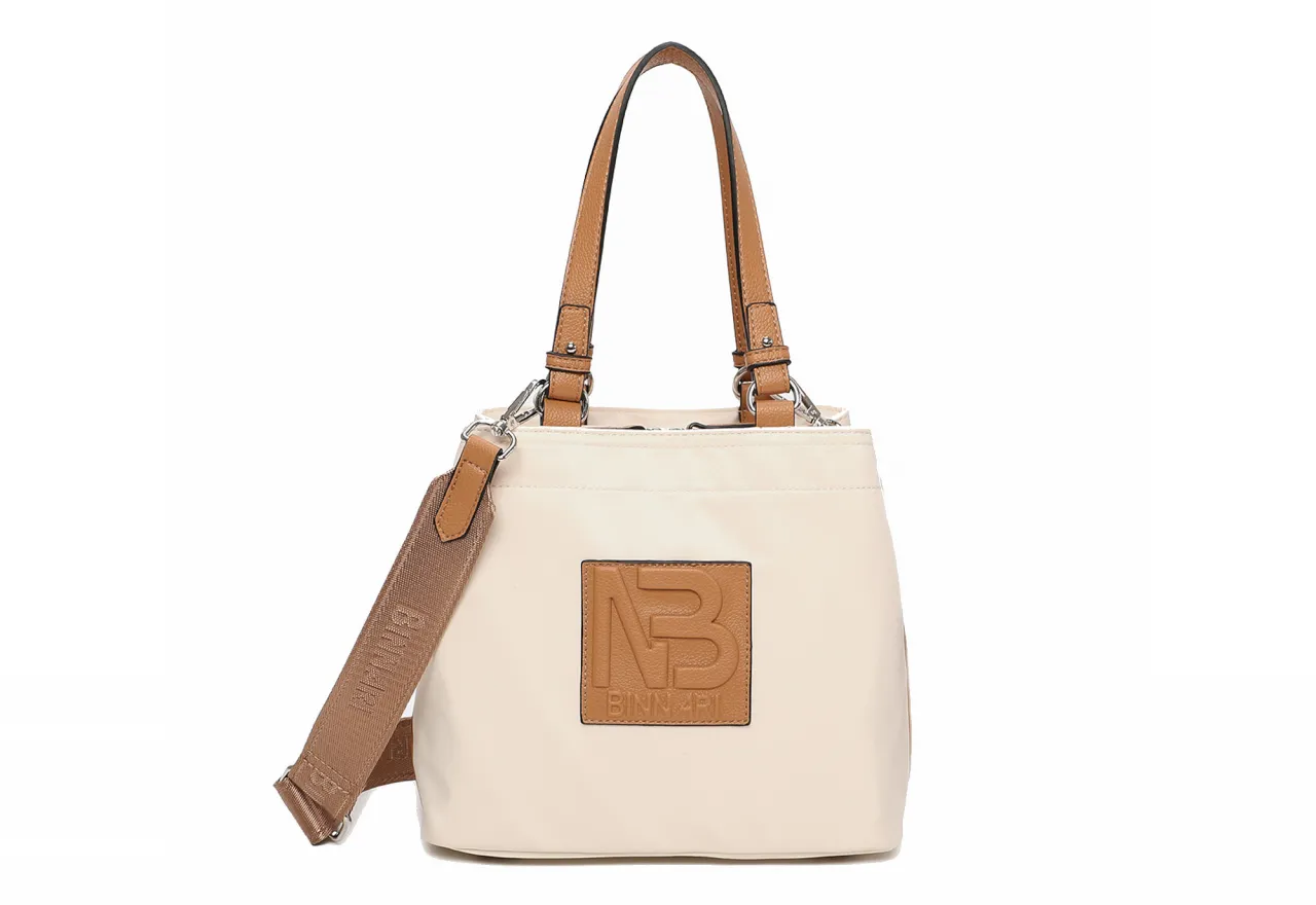 Bolso Nilon Hielo Compartimentos Apertura Completa Asas Camel