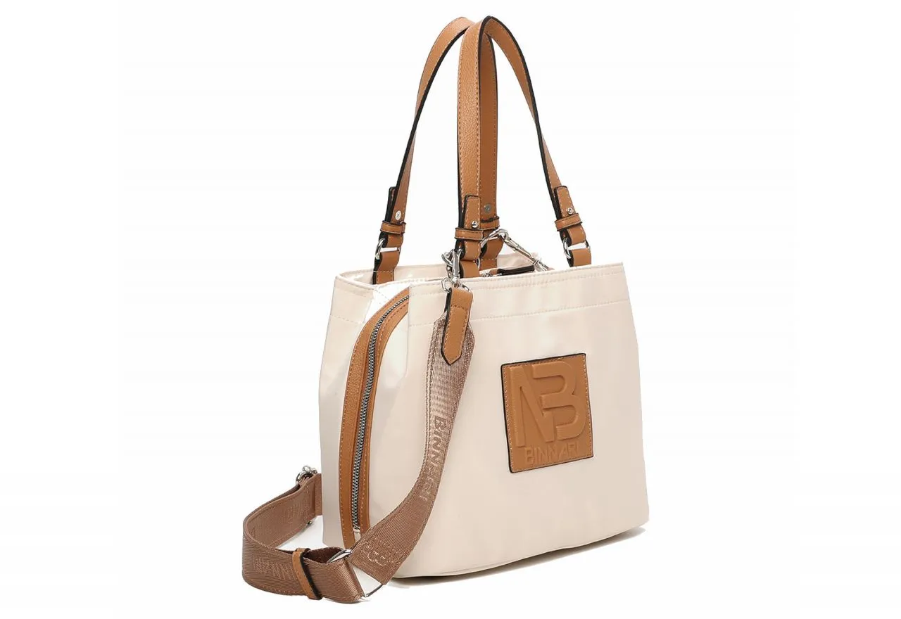 Bolso Nilon Hielo Compartimentos Apertura Completa Asas Camel