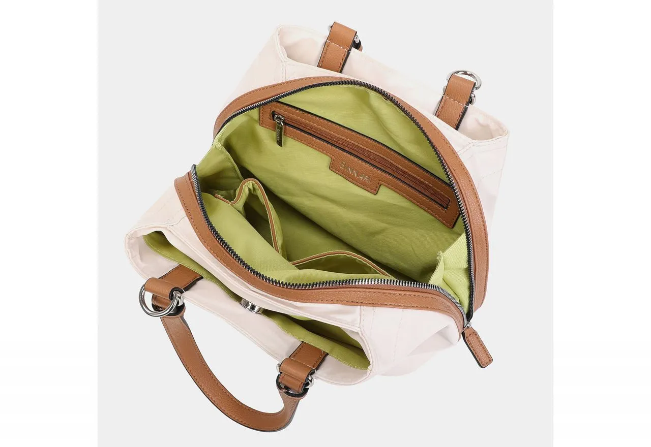 Bolso Nilon Hielo Compartimentos Apertura Completa Asas Camel