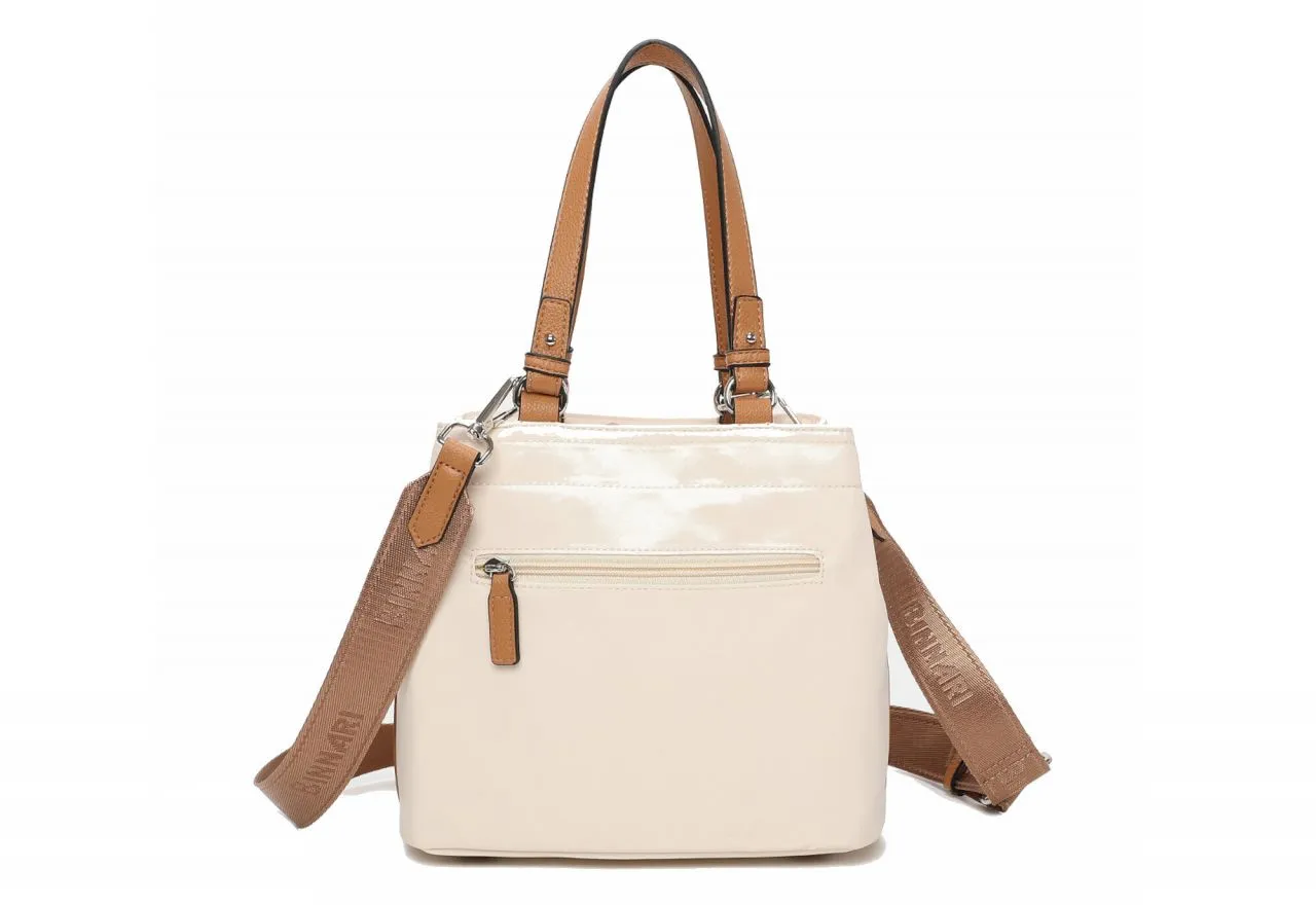 Bolso Nilon Hielo Compartimentos Apertura Completa Asas Camel