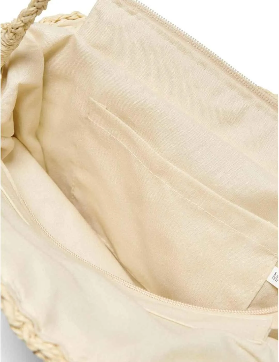 Bolso only Penepole beige de rafia para mujer