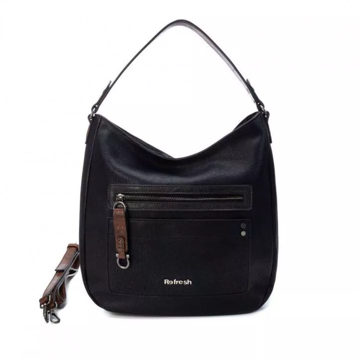 Bolso Refresh 083394 en negro con las asas en marrón